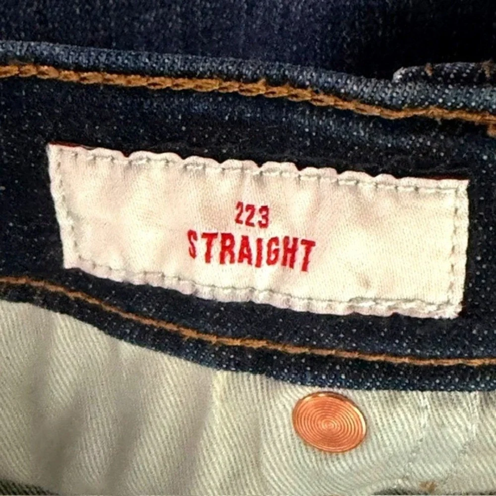 Lucky Brand 223 Straight Leg Dark Wash Blue Denim Jeans‎ Mens 34x28 Actual